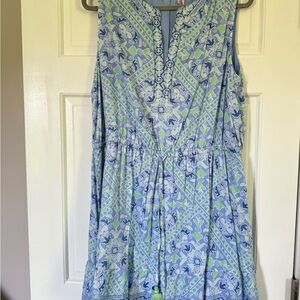 Vineyard Vines Blue and Purple Pleated Sundress